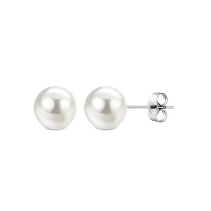 1 Pair Elegant Minimalist Streetwear Round 304 Stainless Steel Ear Studs