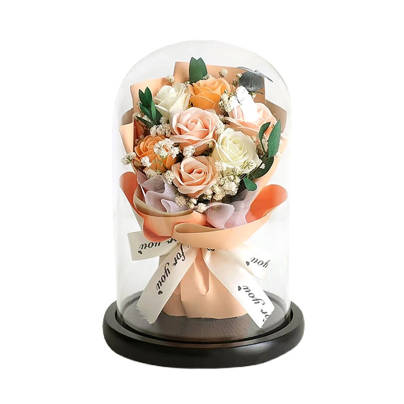 Christmas Valentine'S Day Pastoral Flower Glass Artificial Flowers
