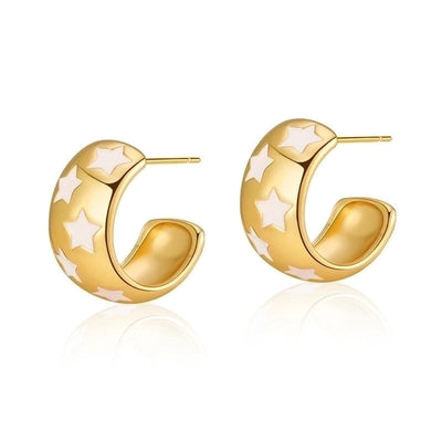 1 Pair Retro Sweet Triangle Devil\'s Eye Heart Shape Enamel Plating Inlay Copper Zircon 18k Gold Plated Ear Studs