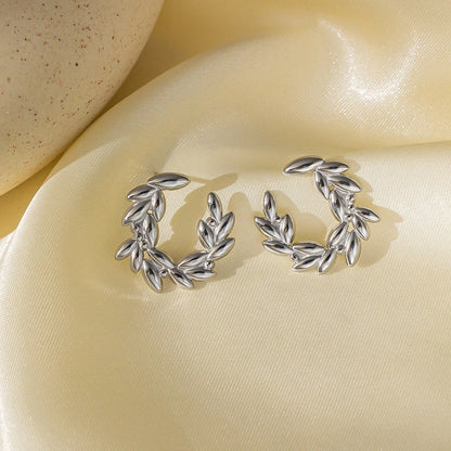 1 Pair Basic Modern Style Classic Style C Shape Irregular Heart Shape Irregular Plating 304 Stainless Steel Ear Studs