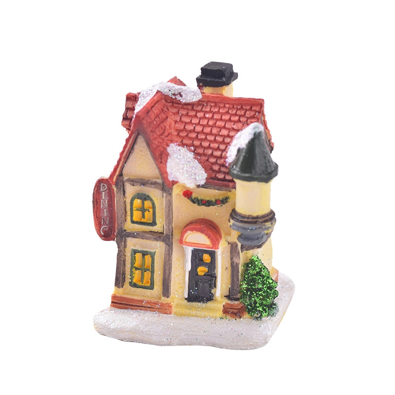 Christmas New Christmas Decorations Resin Small House Micro Landscape Resin House Christmas Ornament Christmas Gift