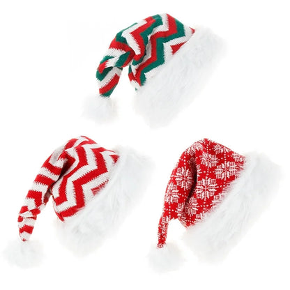 Christmas Cute Stripe Fabric Party Christmas Hat