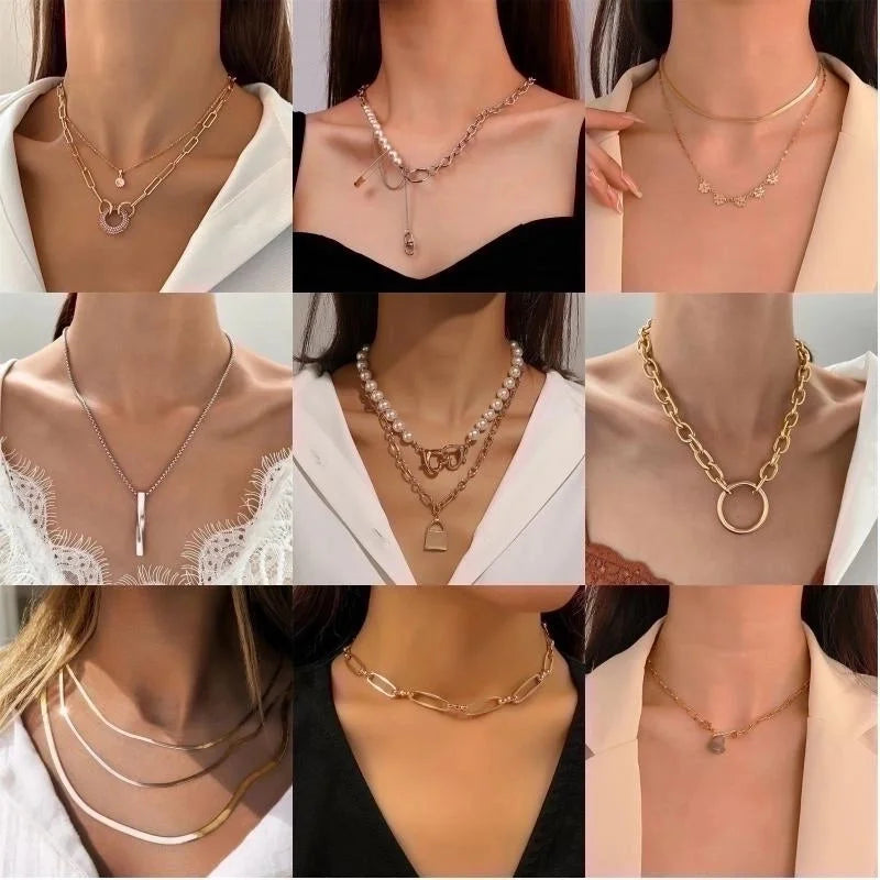 Hip-hop Minimalist Solid Color Flower Lock Metal Copper 18k Gold Plated Gold Plated Silver Plated Crystal Zircon Layered Necklaces Pendant Necklace Necklace In Bulk