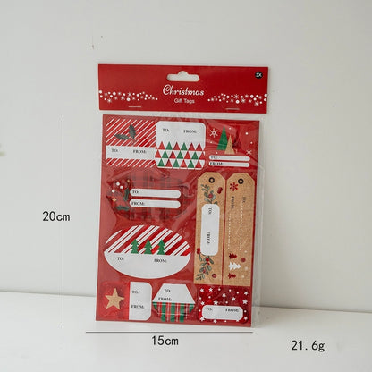 Christmas Cartoon Style Cute Christmas Tree Wreath PVC Self-adhesive Holiday Daily Gift Stickers Gift Wrapping Supplies