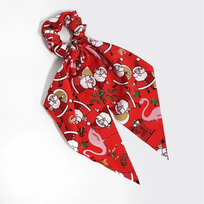Christmas Minimalist Women's Christmas Tree Santa Claus Hair Tie