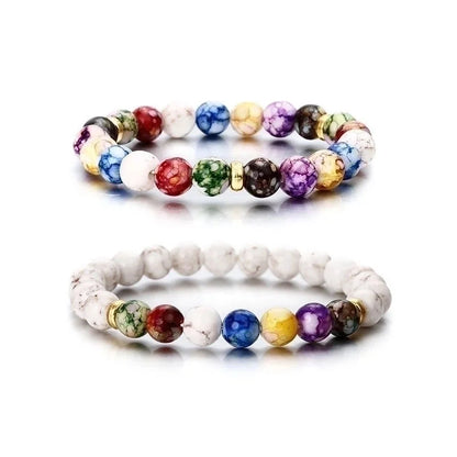 Fashion Round Natural Stone Beaded Bracelets 1 Piece