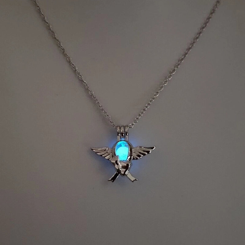 Luminous Hollow Diy Cage Christmas Tree Women's Necklace