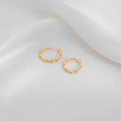 1 Pair Casual Minimalist Irregular Circle Round Irregular Copper Copper 18K Gold Plated Earrings