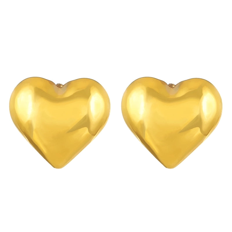 1 Pair Minimalist Classic Style Water Droplets Titanium Steel 18K Gold Plated Ear Studs