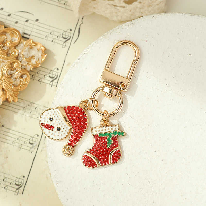 Christmas Gift Keychain Pendant Practical Car Key Christmas Tree Ornament Phone Chain