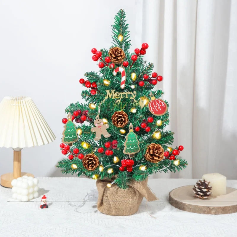 New Hot Mini Christmas Tree 50cm 60cm Small Desktop Christmas Tree Set