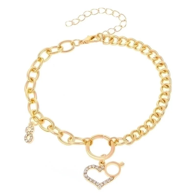 Alloy Gold Plated Silver Plated Elegant Shiny Plating Star Heart Shape Bracelets