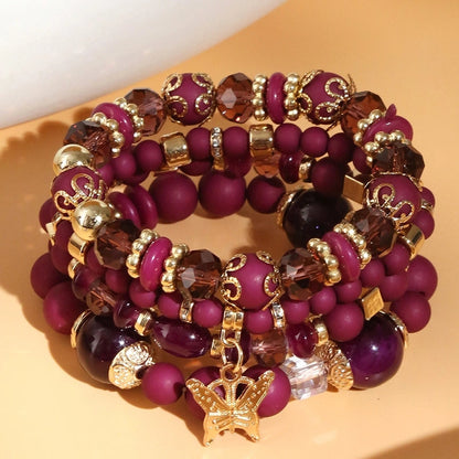 Casual Ethnic Style Butterfly 201 Stainless Steel Resin Bracelets In Bulk