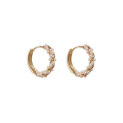 1 Pair Elegant Baroque Style Heart Shape Butterfly Bow Knot Plating Copper Hoop Earrings Drop Earrings Ear Studs