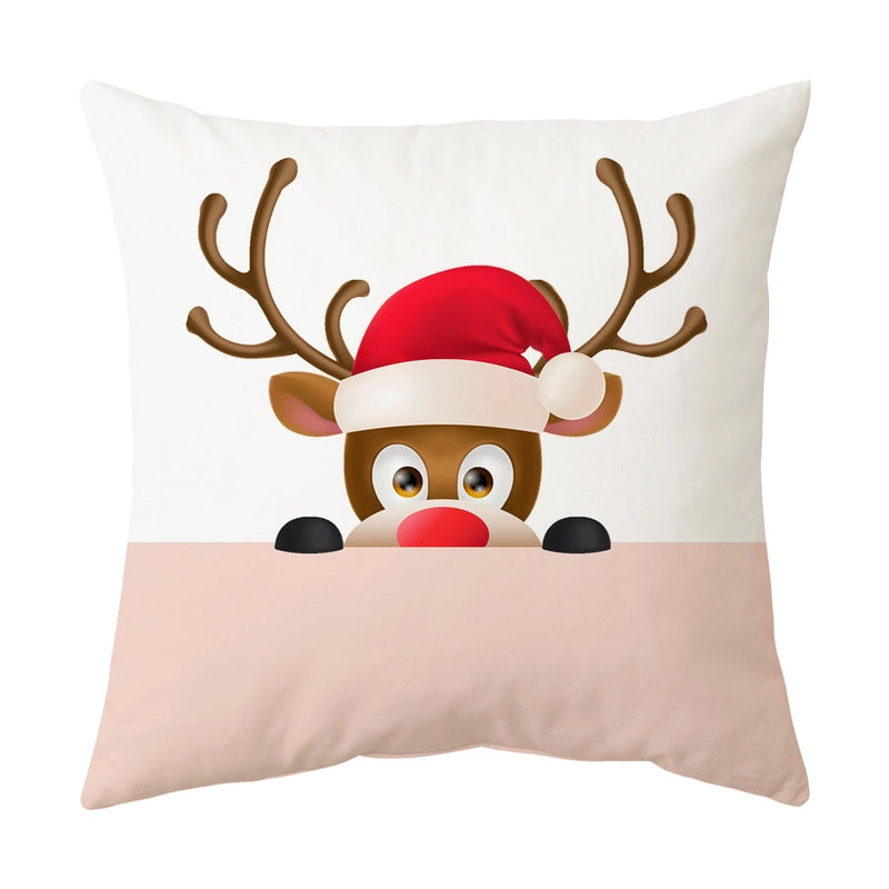 Classical Letter Short Plush Throw Pillow