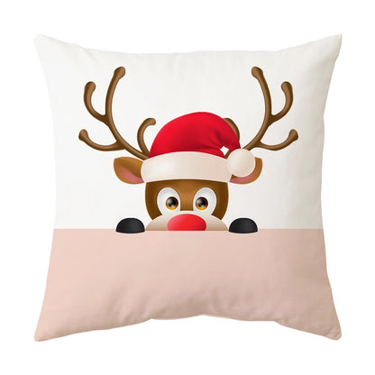 Classical Letter Short Plush Throw Pillow