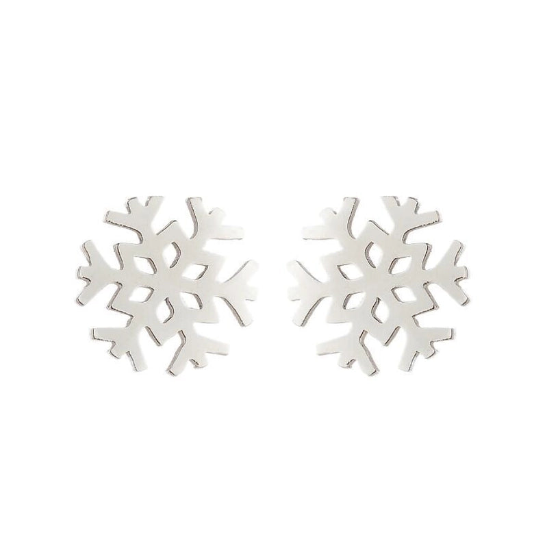 1 Pair Fashion Snowflake Plating 304 Stainless Steel 18K Gold Plated Ear Studs