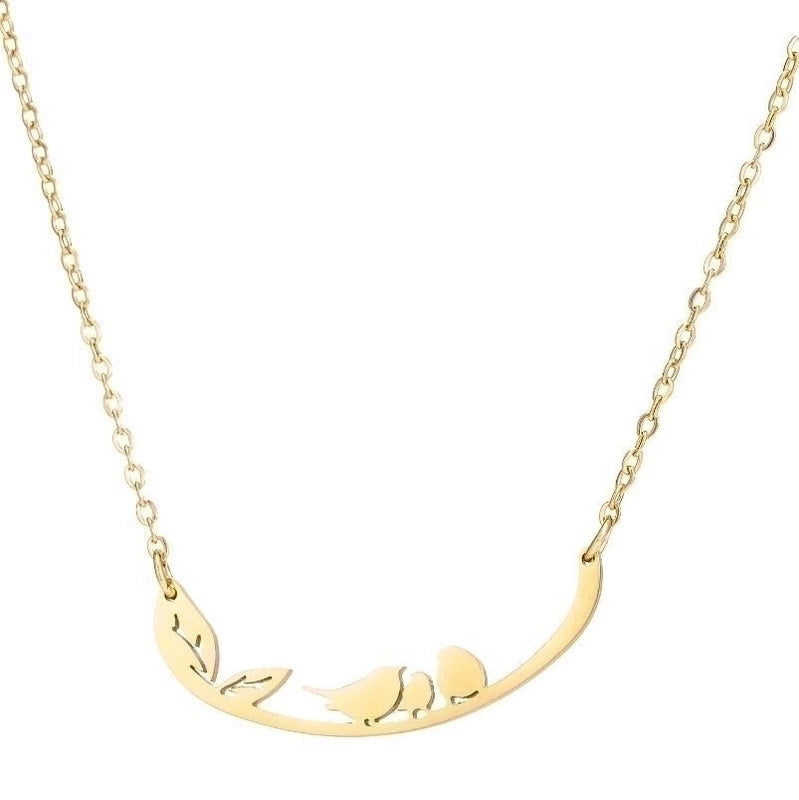 Fashion 201 Stainless Steel 18K Gold Plated Plating Stainless Steel Necklaces