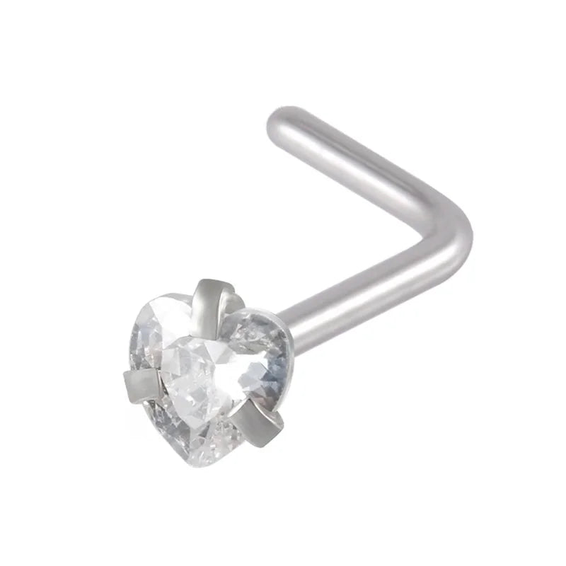 6 Pieces Nose Rings & Studs Casual Tropical Star 304 Stainless Steel Plating Zircon 18K Gold Plated Nose Rings & Studs