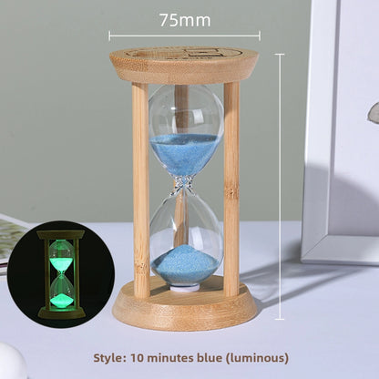 Creative Bamboo Fluorescent Timer Home Bedroom Ornaments 1-30 Minutes Luminous Time High Sense