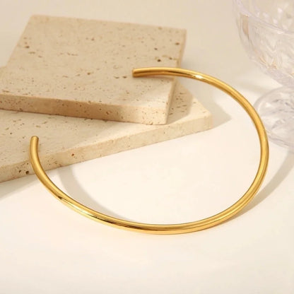 Minimalist Lines 304 Stainless Steel 18K Gold Plated Polishing Plating Choker