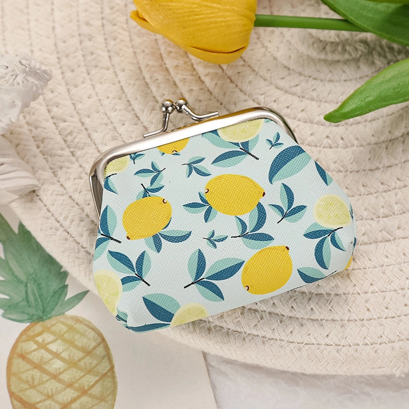 Women's Plant Pu Leather Buckle Kids Wallets