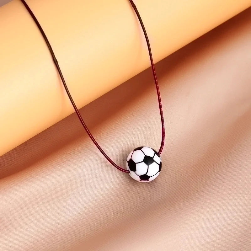 Jewelry Minimalist Basketball 304 Stainless Steel Silica Gel Pendant Necklace