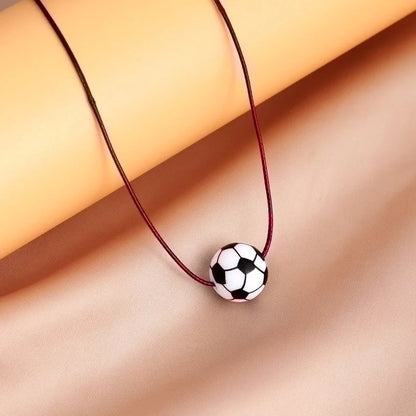Jewelry Minimalist Basketball 304 Stainless Steel Silica Gel Pendant Necklace