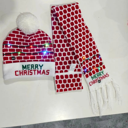 Kid'S IG Style Santa Claus Elk Pom Poms Wool Cap