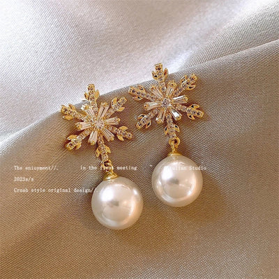 1 Pair Minimalist Round Inlay Alloy Zircon Ear Studs