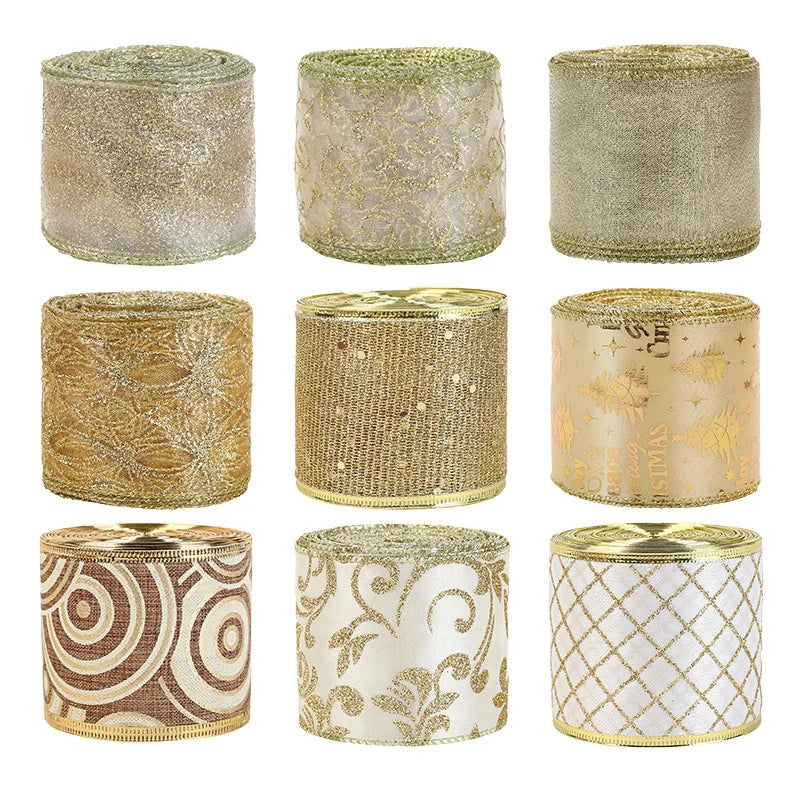 Christmas Casual Minimalist Geometric Polyester Holiday Party Colored Ribbons Party Accessories