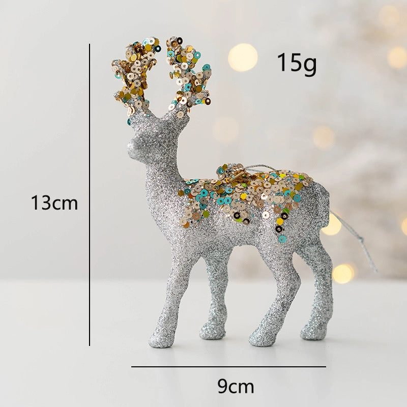 Christmas Elegant Sweet Elk PVC Party Festival Ornaments Decorative Props