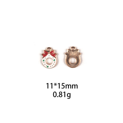 10 PCS/Package Zinc Alloy Christmas Tree Santa Claus Christmas Socks Pendant Jewelry Accessories