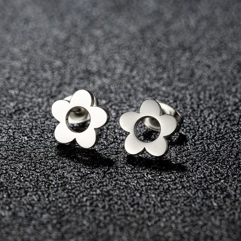 1 Pair Minimalist Classic Style Geometric Polishing Plating 304 Stainless Steel 18K Gold Plated Ear Studs