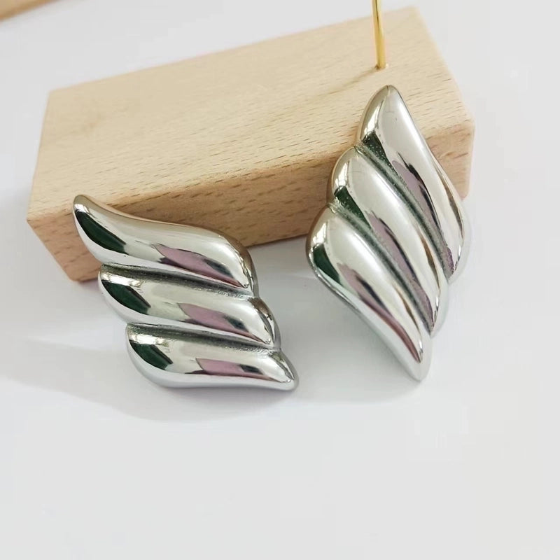 1 Piece Vintage Style Petal Plating 304 Stainless Steel None 18K Gold Plated Stainless Steel Earrings