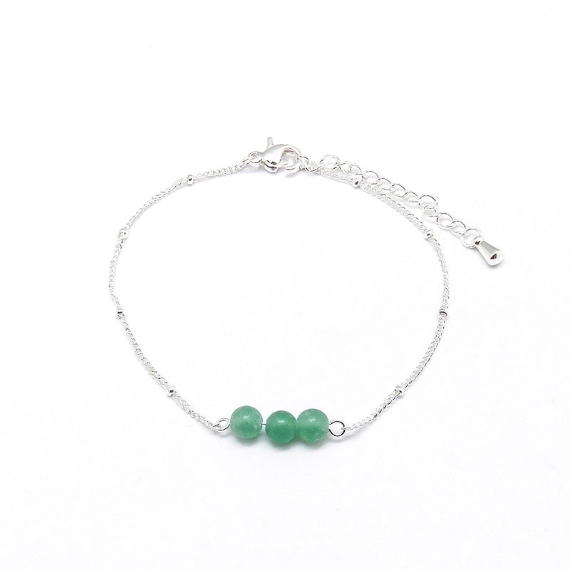 Minimalist Classic Style Geometric Stainless Steel Natural Stone Bracelets