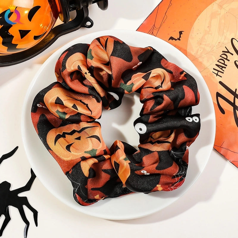 Halloween Funny Pumpkin Hair Tie