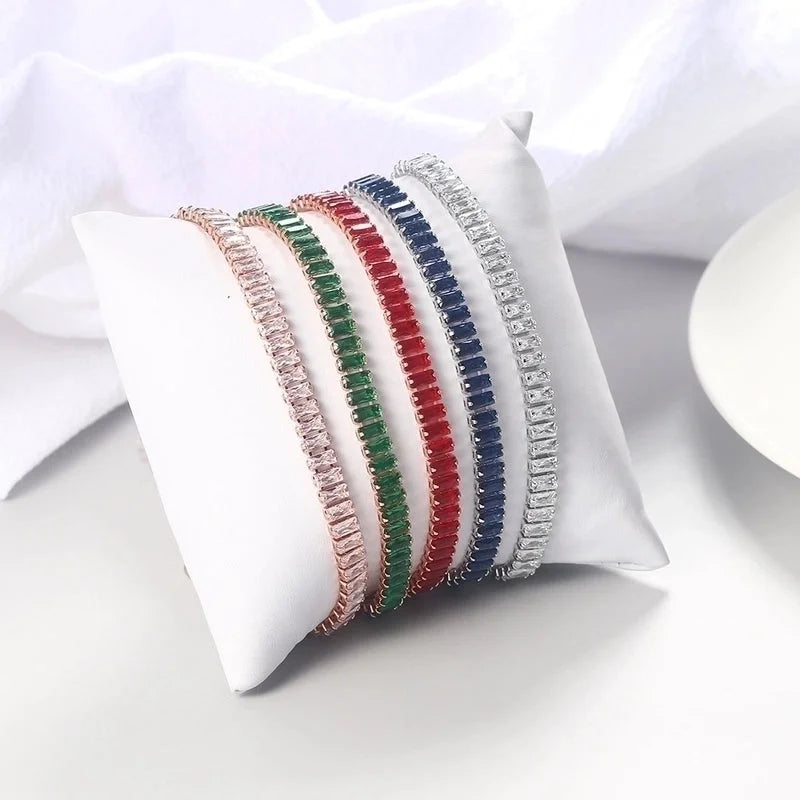 Minimalist Geometric Copper Inlay Zircon Bracelets 1 Piece