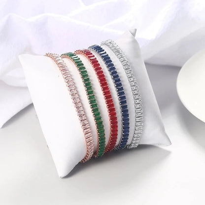 Minimalist Geometric Copper Inlay Zircon Bracelets 1 Piece