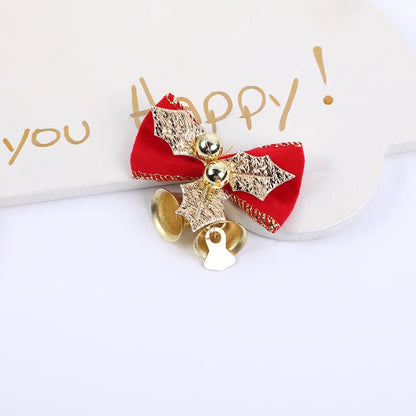 10 Pieces Christmas Bow Bell Christmas Decoration Christmas Tree Garland Bell Accessories Christmas Gift Box Direct Sales