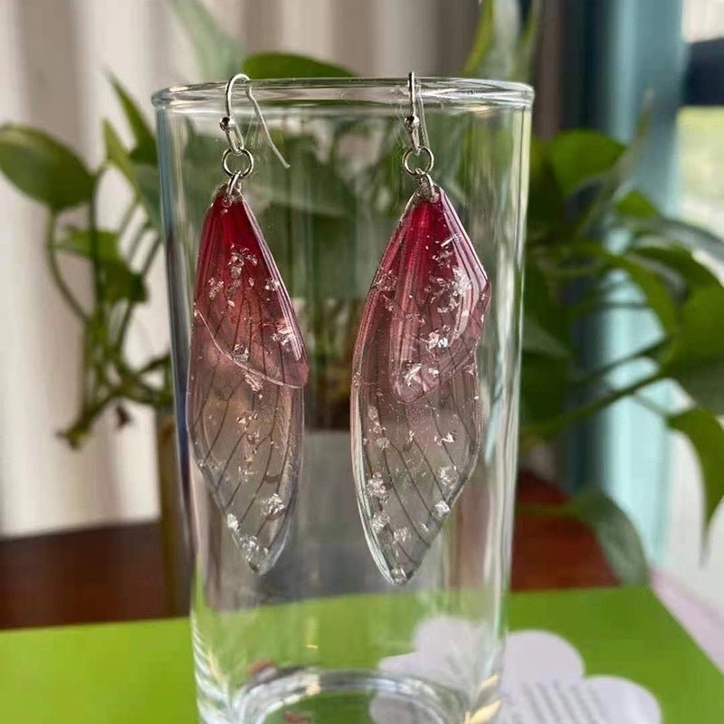 1 Pair Minimalist Wings Copper Epoxy Women's Drop Earrings