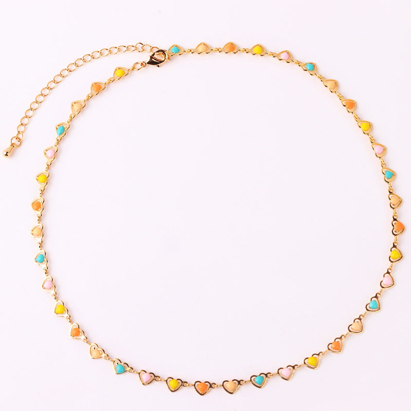 Women Heart Heart Copper Electroplating Necklaces