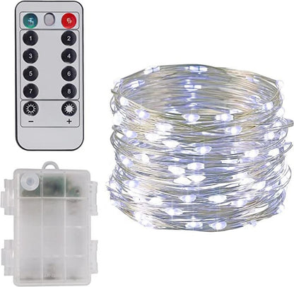 LED Light String Eight Function USB Waterproof Battery Box Remote Control Copper Wire Light String Leather Wire Light String Christmas Decorative Colored Light String