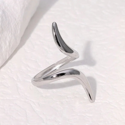 304 Stainless Steel 18K Gold Plated Minimalist Plating Geometric Open Rings