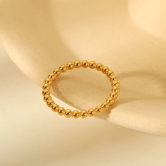 IG Style Geometric Titanium Steel Electroplating Rings