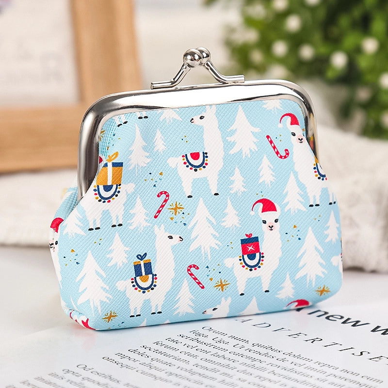 Women's Plant Pu Leather Buckle Kids Wallets
