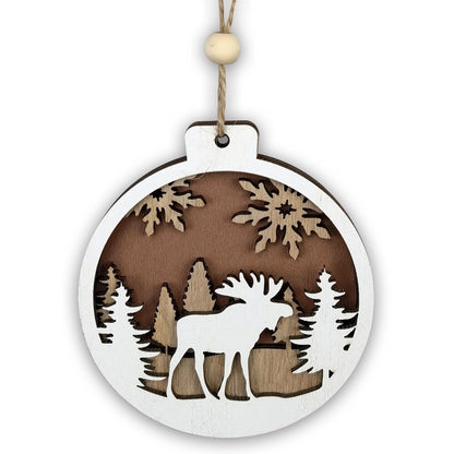 Christmas Cartoon Style Cartoon Wood Party Street Hanging Ornaments