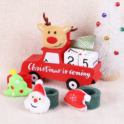 Christmas Cartoon Style Cute Santa Claus Flannel Party Festival Wristband
