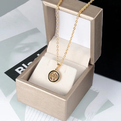 Fashion Heart Shape Stainless Steel Titanium Steel Plating Inlay Zircon Pendant Necklace 1 Piece