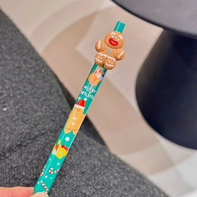 1 Piece Christmas Tree Santa Claus Christmas Learning Christmas Plastic Cute Gel Pen